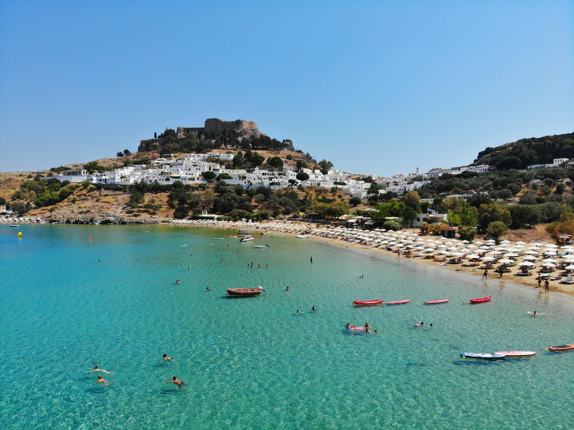 St Paul "s Bay, l'île de Rhodes, Grèce