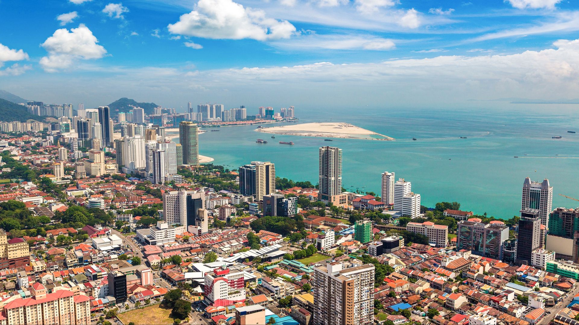 Vue aérienne de Georgetown, Penang