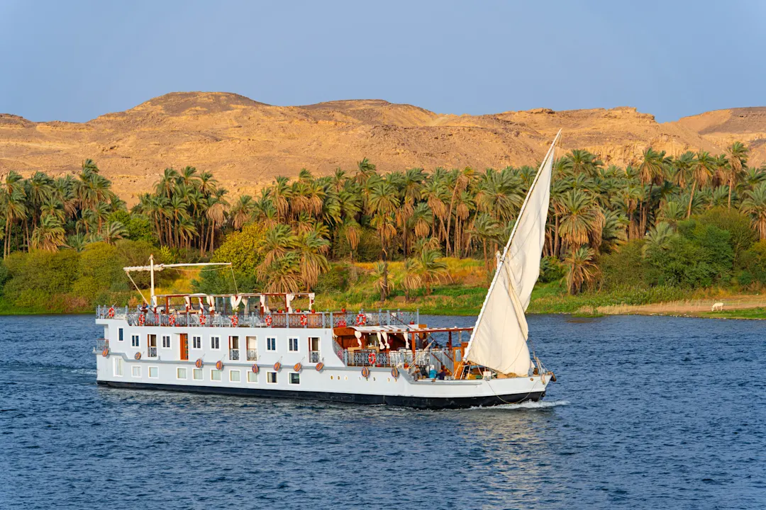 Excursion en bateau sur le Nil à Louxor en Egypte